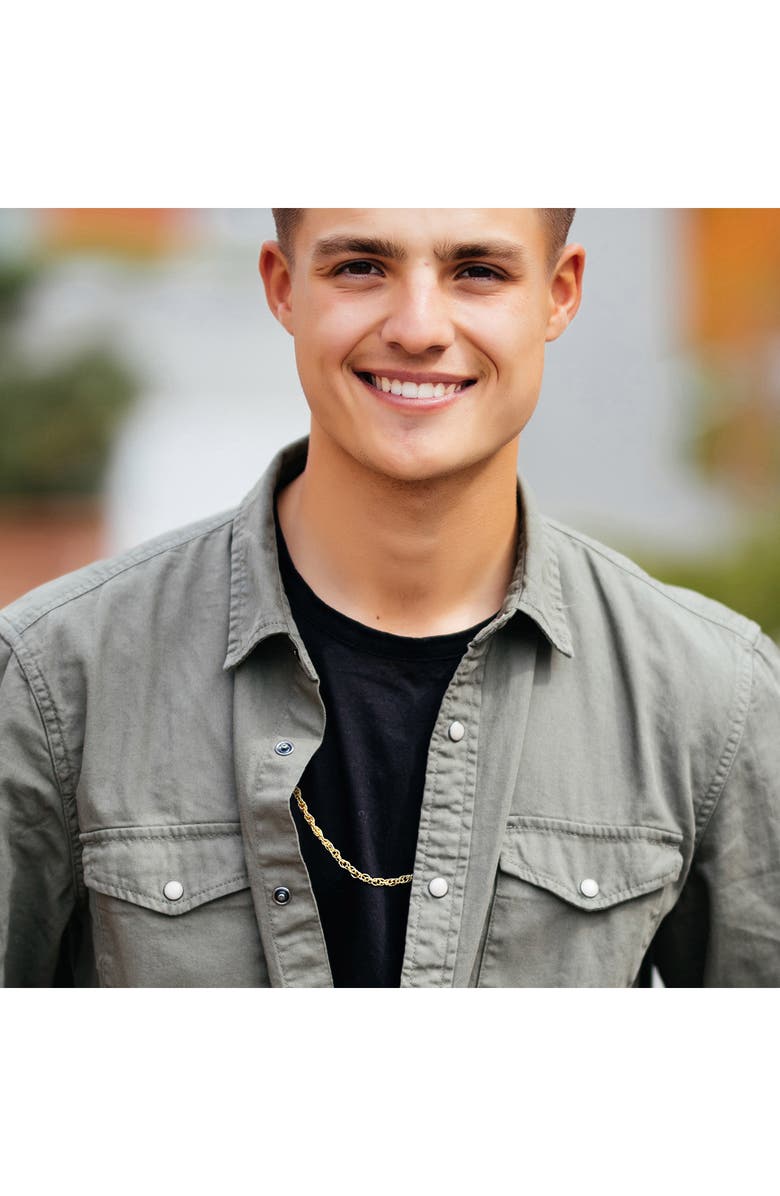 DELMAR Singapore Chain Necklace, Alternate, color, Yellow