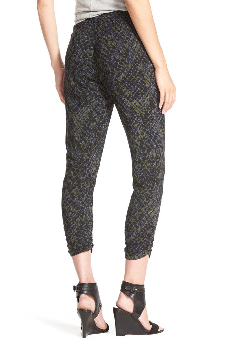 Batik Print Pants, Alternate, color, OLIVINE