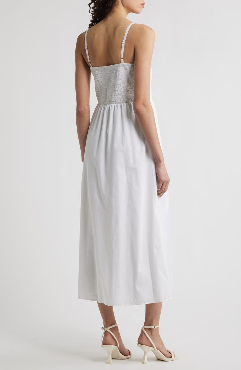 Halogen<sup>®</sup> Smocked Cotton Maxi Sundress, Alternate, color, Bright White