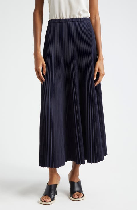 Violet Pleated Maxi Skirt