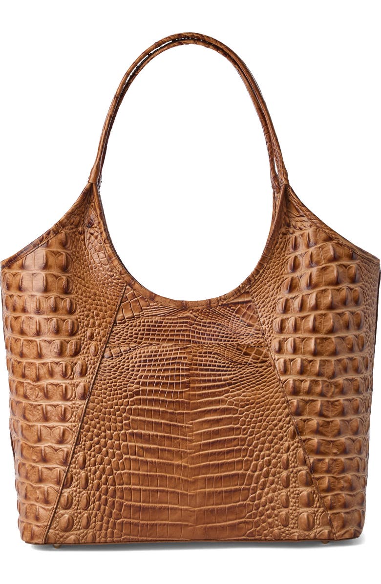 Brahmin Melora Croc Embossed Leather Tote, Alternate, color, Cinnamon