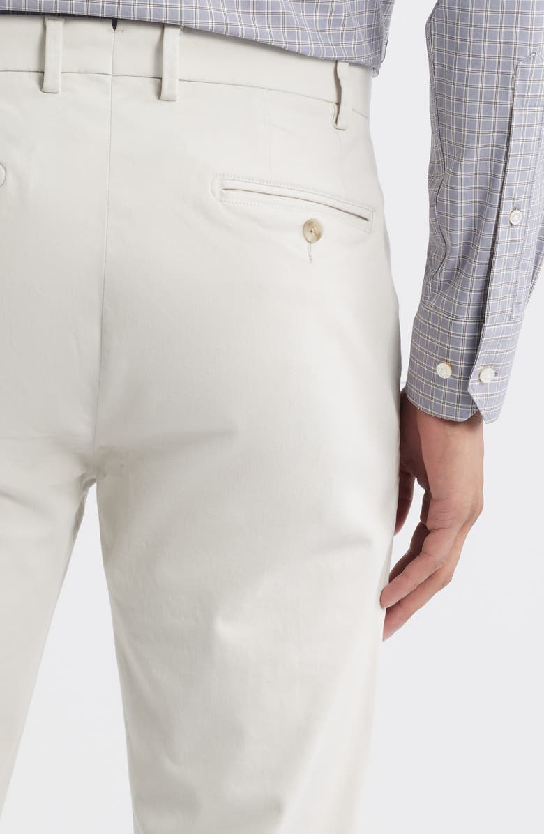 Peter Millar Signature Sateen Flat Front Pants, Alternate, color, Stone
