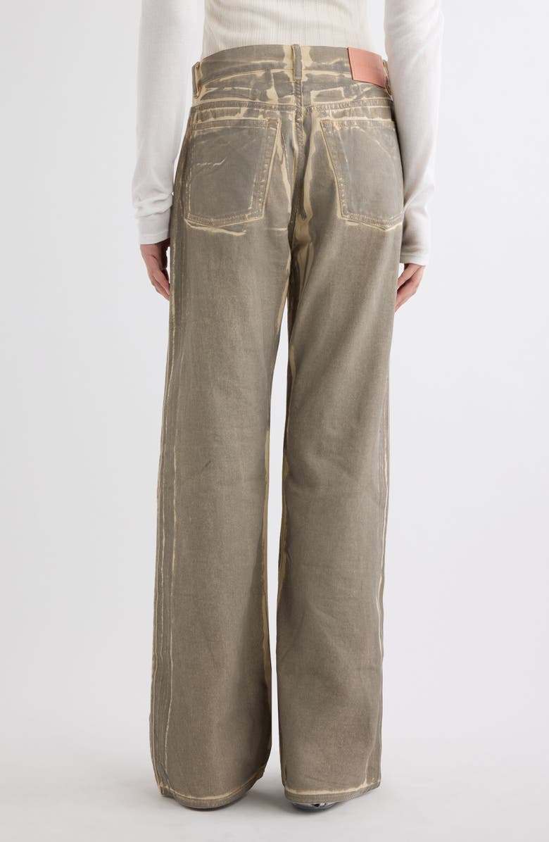 Acne Studios Pentyone Lux Overprint Jeans, Alternate, color, Beige/ Sage Green