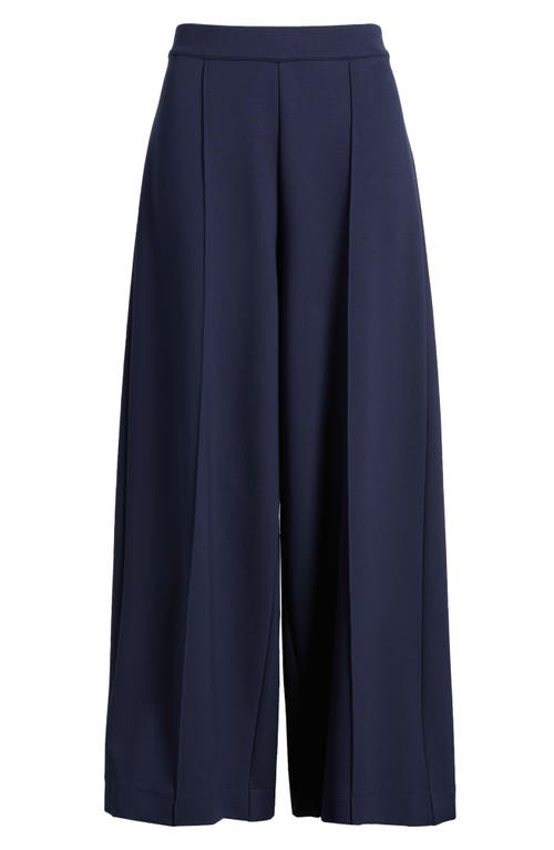 Caslonr Caslon(r) Wide Leg Crop Ponte Pants In Navy Blazer
