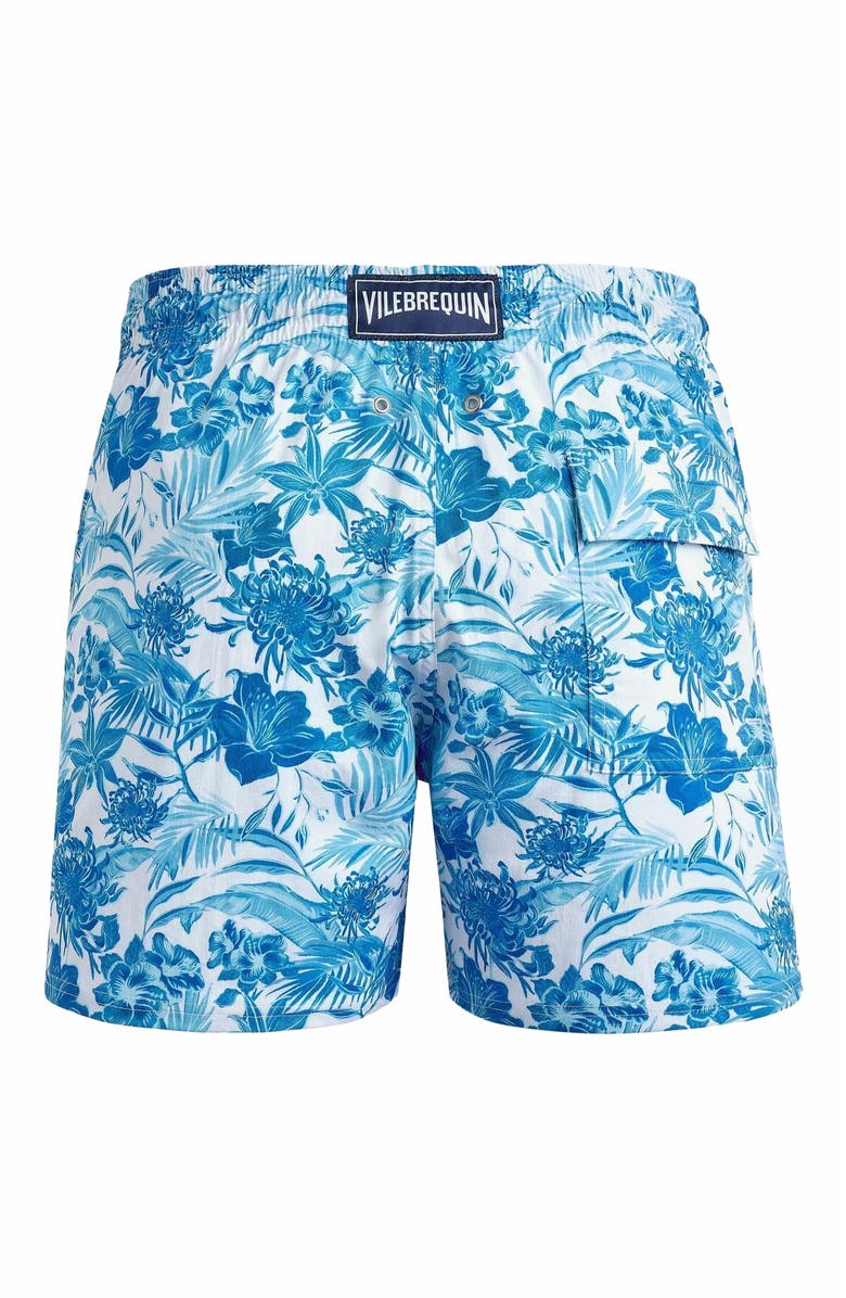 Vilebrequin Men's Tahiti Flowers Stretch Swim Trunks, Alternate, color, 