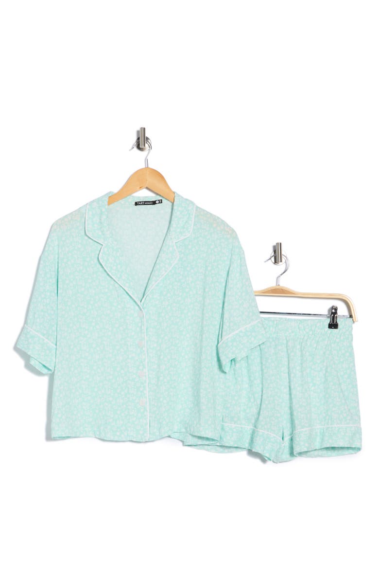 Tart Kine Short Sleeve Pajamas Set, Alternate, color, Country Disty-Aqua