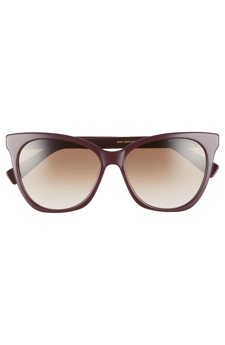 Marc Jacobs 56mm Cat Eye Sunglasses, Alternate, color, Plum