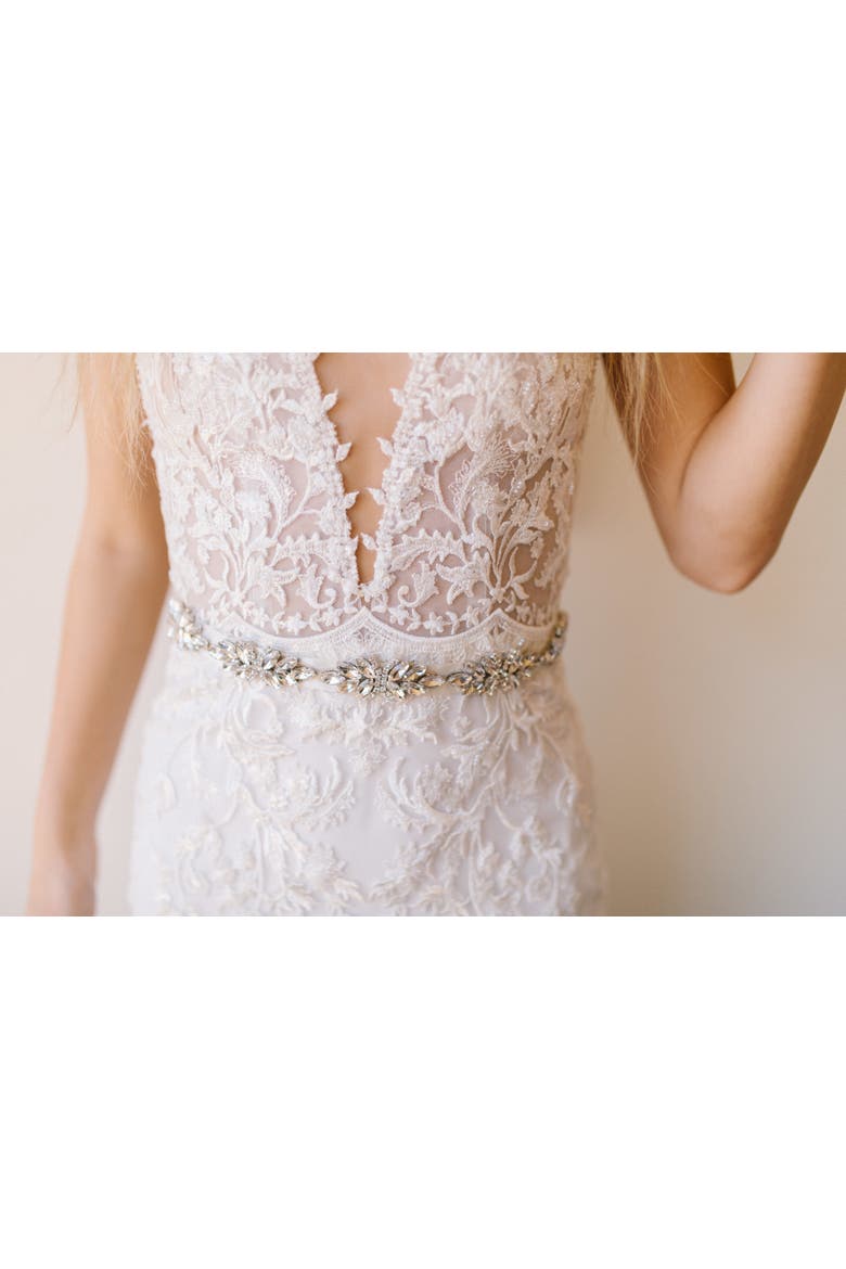 Beatrix Bridal Belt, Alternate, color, Silver