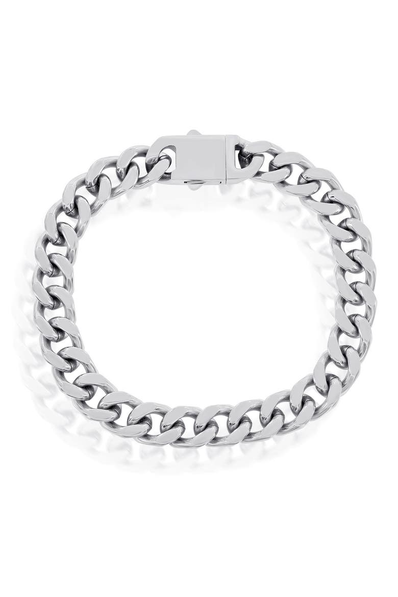 Cuban Link Bracelet, Main, color, SILVER