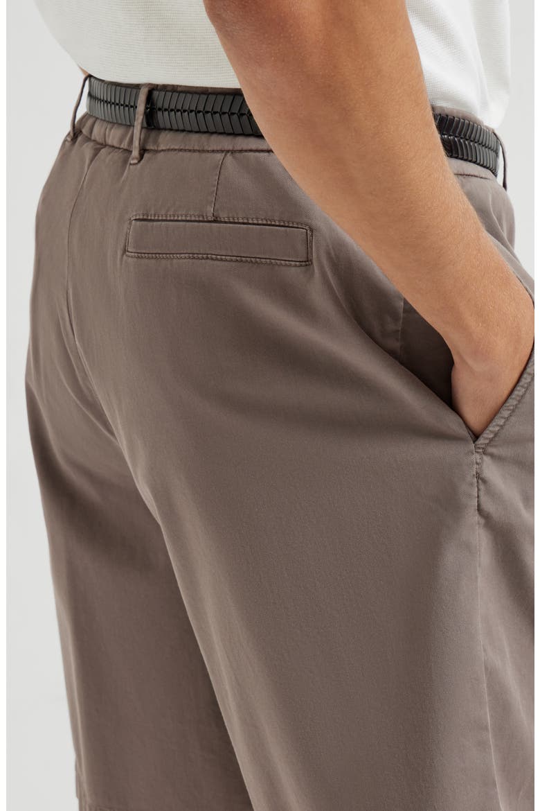 Garment-dyed Bermuda shorts, Alternate, color, Hazelnut