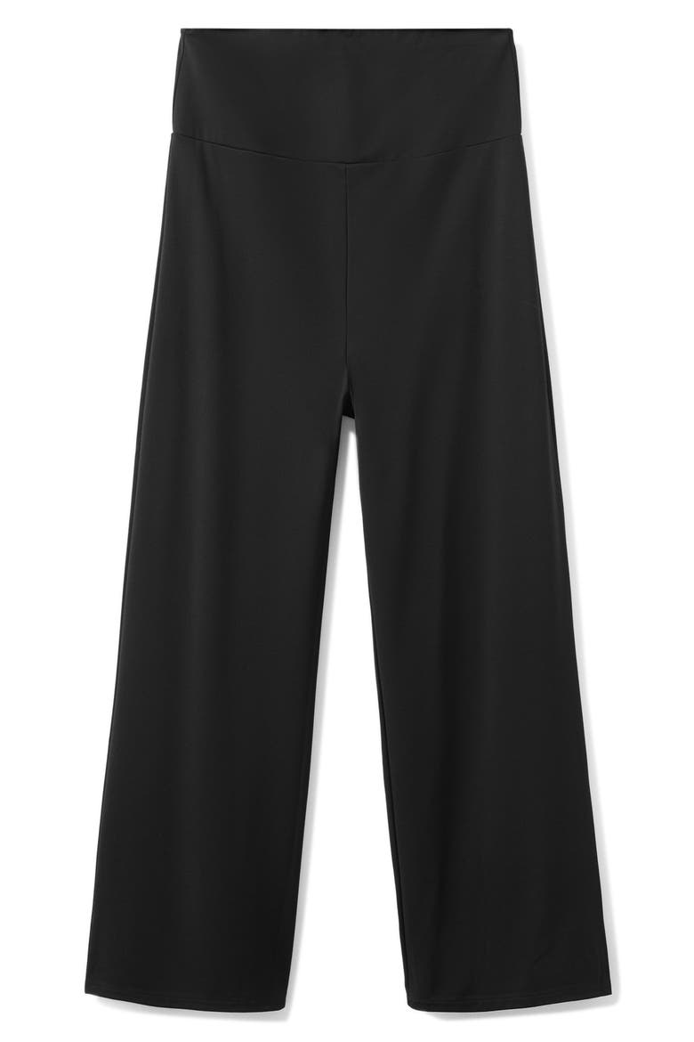 Straight Leg Maternity Pants, Main, color, BLACK