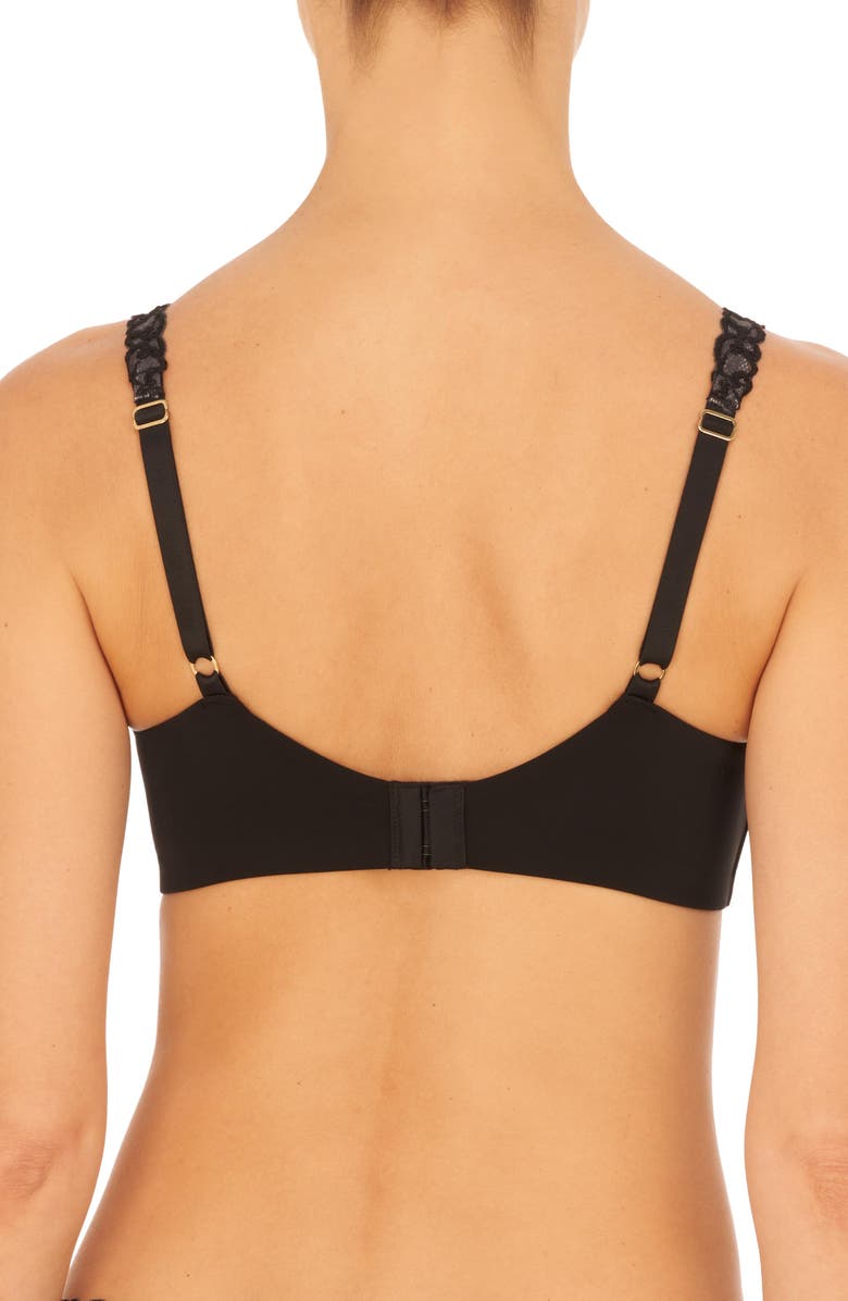 Natori Pure Luxe Wireless T-Shirt Bra, Alternate, color, Black