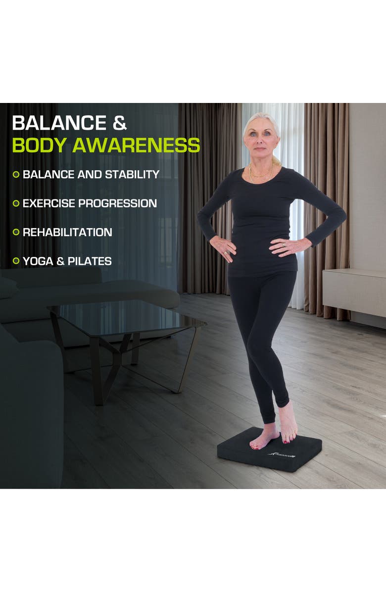 ProsourceFit Exercise Balance Pad, 15.5 x 12.75-in, Alternate, color, Black