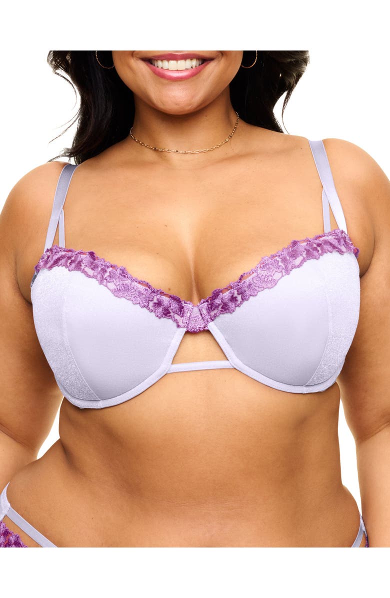 Adore Me Eva Push Up Balconette Bra, Main, color, Medium Purple