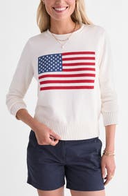 vineyard vines Katie Cotton Americana Rollneck Sweater