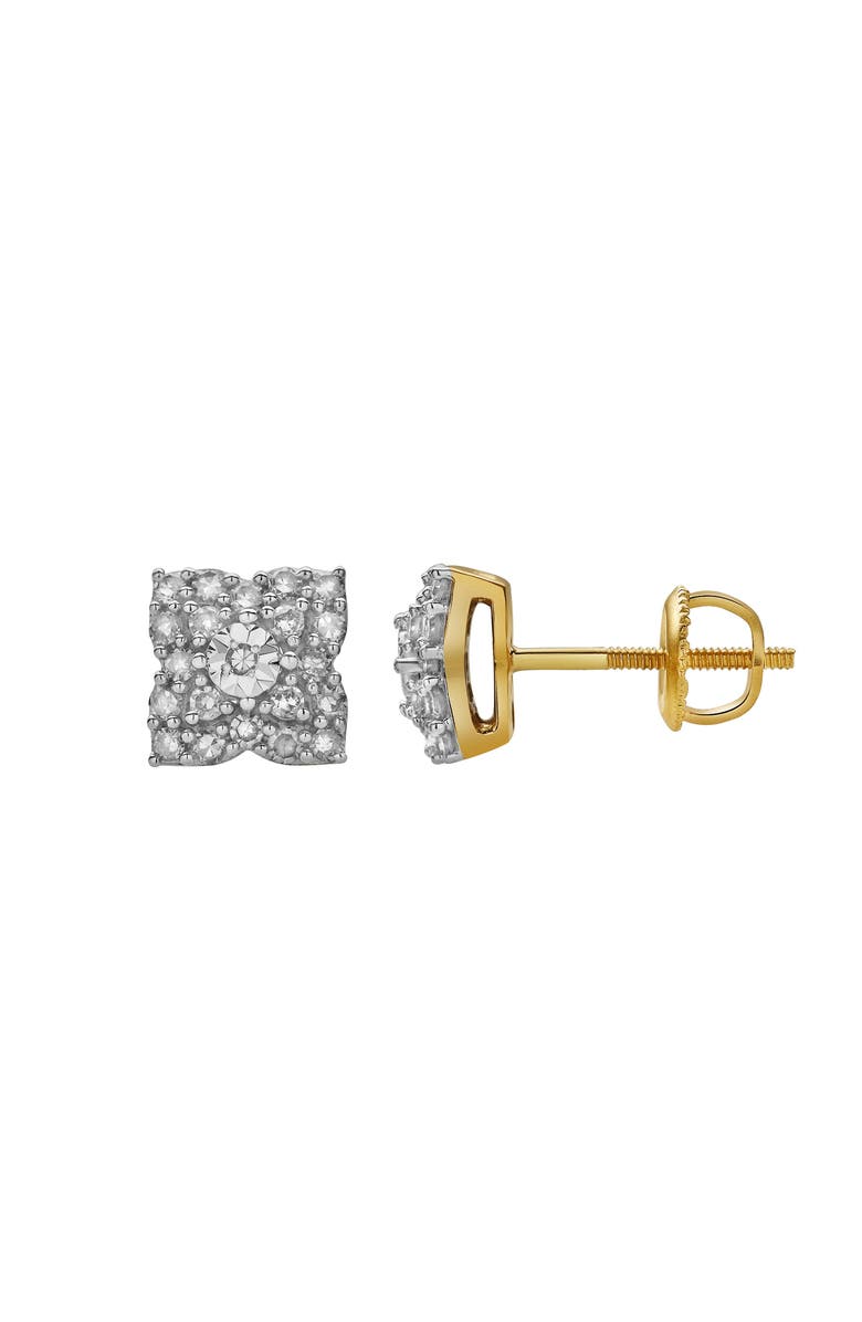 LuvMyJewelry Sombra 10K Yellow Gold Diamond Unisex Earrings - 0.26 Cts, Main, color, 10K Yellow Gold