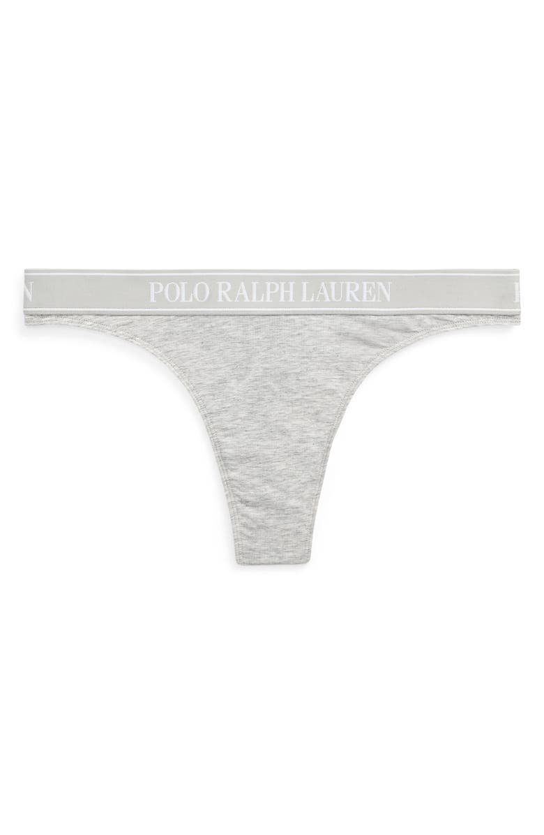 Polo Ralph Lauren Mid Rise Cotton Blend Thong, Alternate, color,