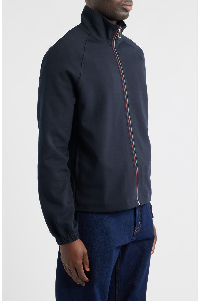 Zip Front Mock Neck Sweatshirt, Alternate, color, VERY DARK NAVY