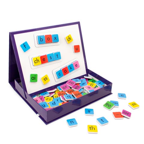 Rainbow Phonics Tiles With Builtin Magnetic Board