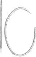 CZ by Kenneth Jay Lane Pavé Cubic Zirconia Inside Out Hoop Earrings