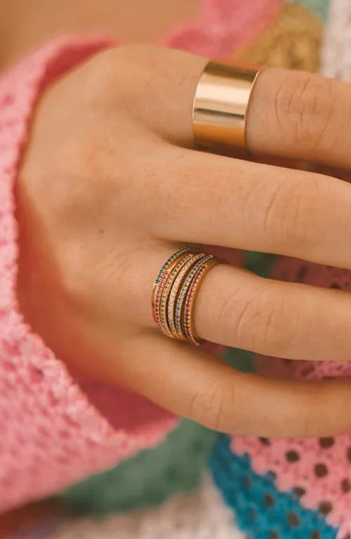 Made By Mary Birthstone Stacking Ring In Gold