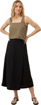 Pact Canopy Linen Wrap Skirt Made with Organic Cotton