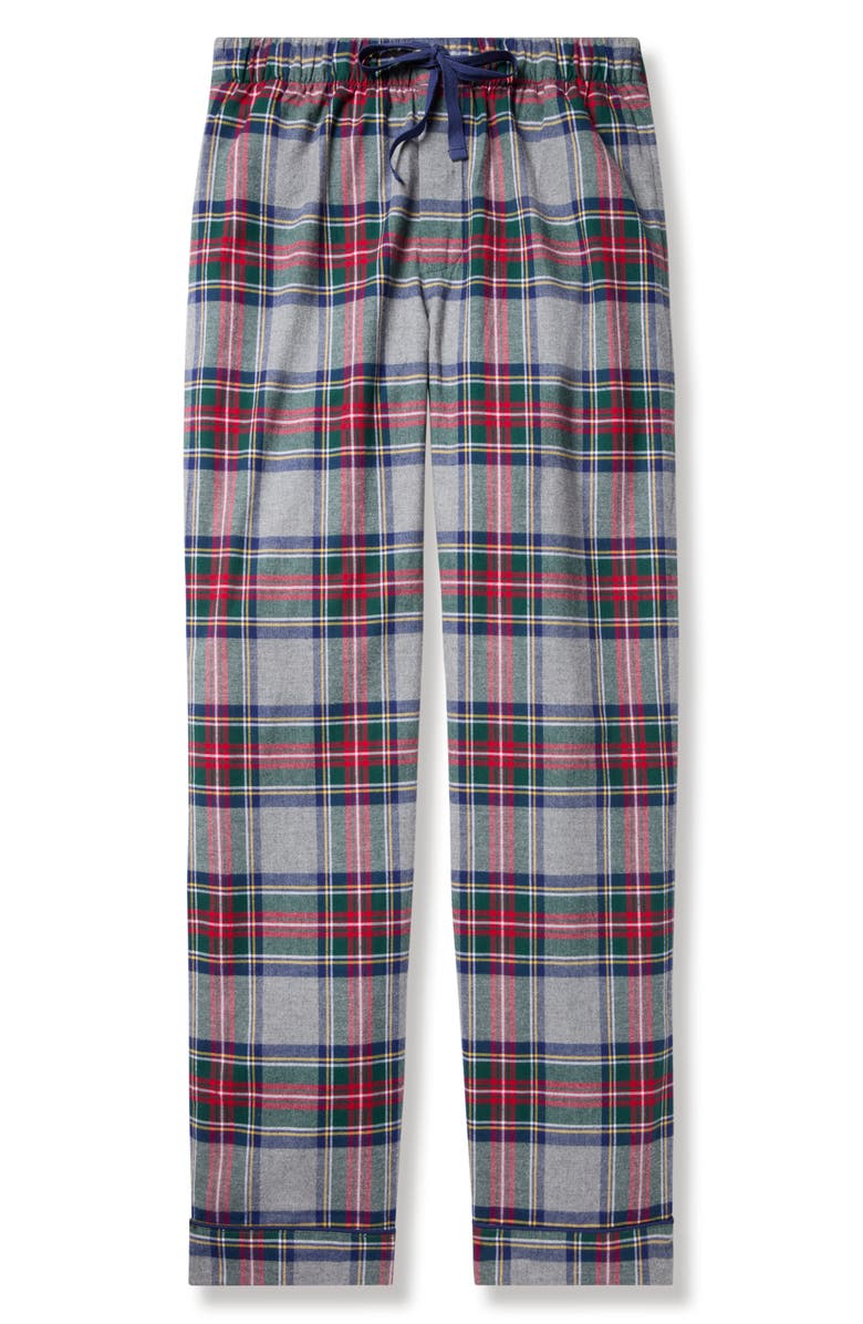Petite Plume Westminster Tartan Cotton Pajama Pants, Main, color, 