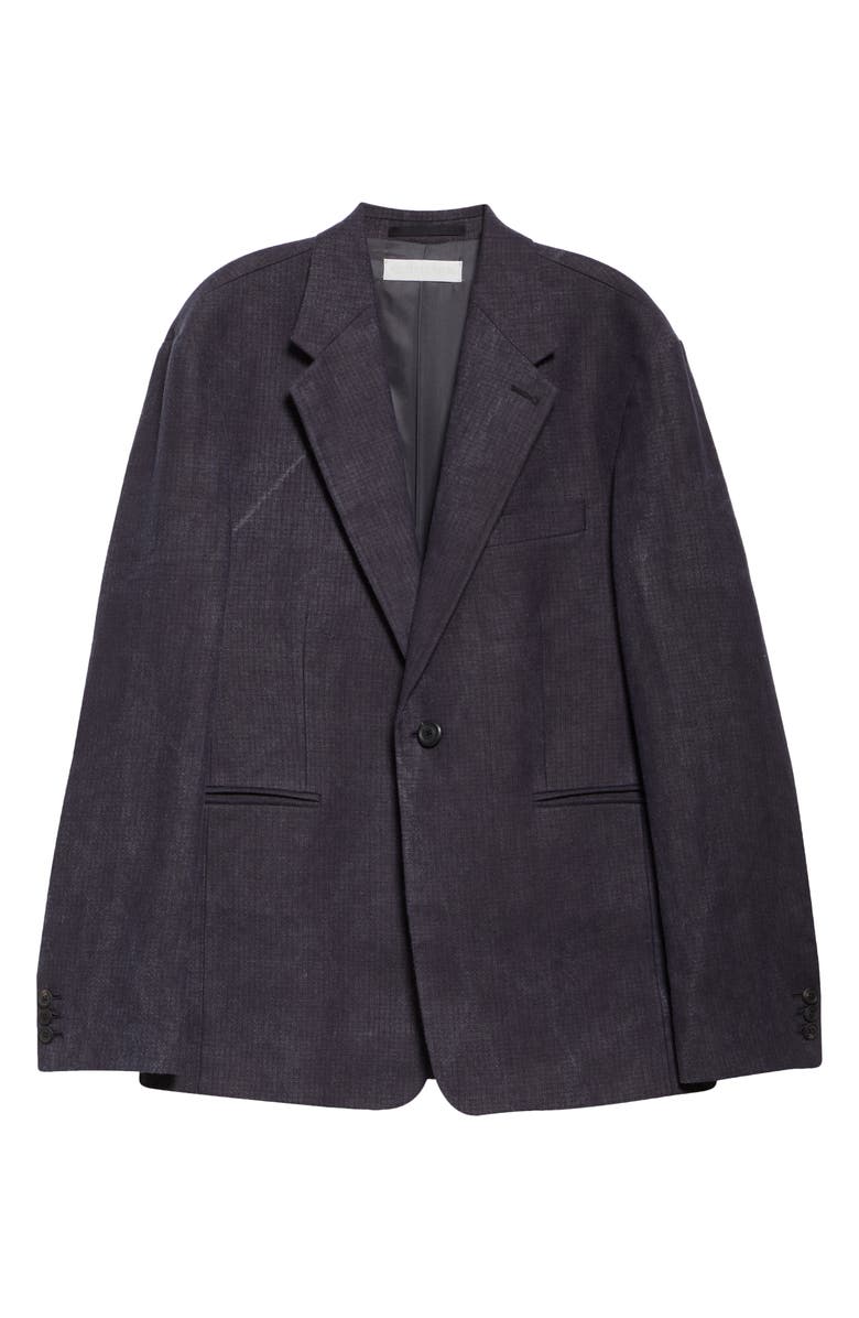 OUR LEGACY Unconstructed Shinjuku Linen Blazer, Alternate, color, Charcoal Bourdeaux Flow Weave