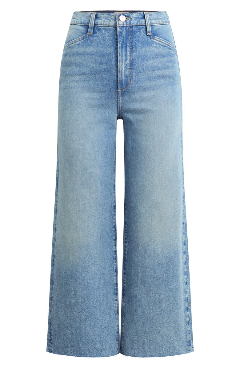 Favorite Daughter The Mischa Raw Hem Super High Waist Wide Leg Jeans, Alternate, color,