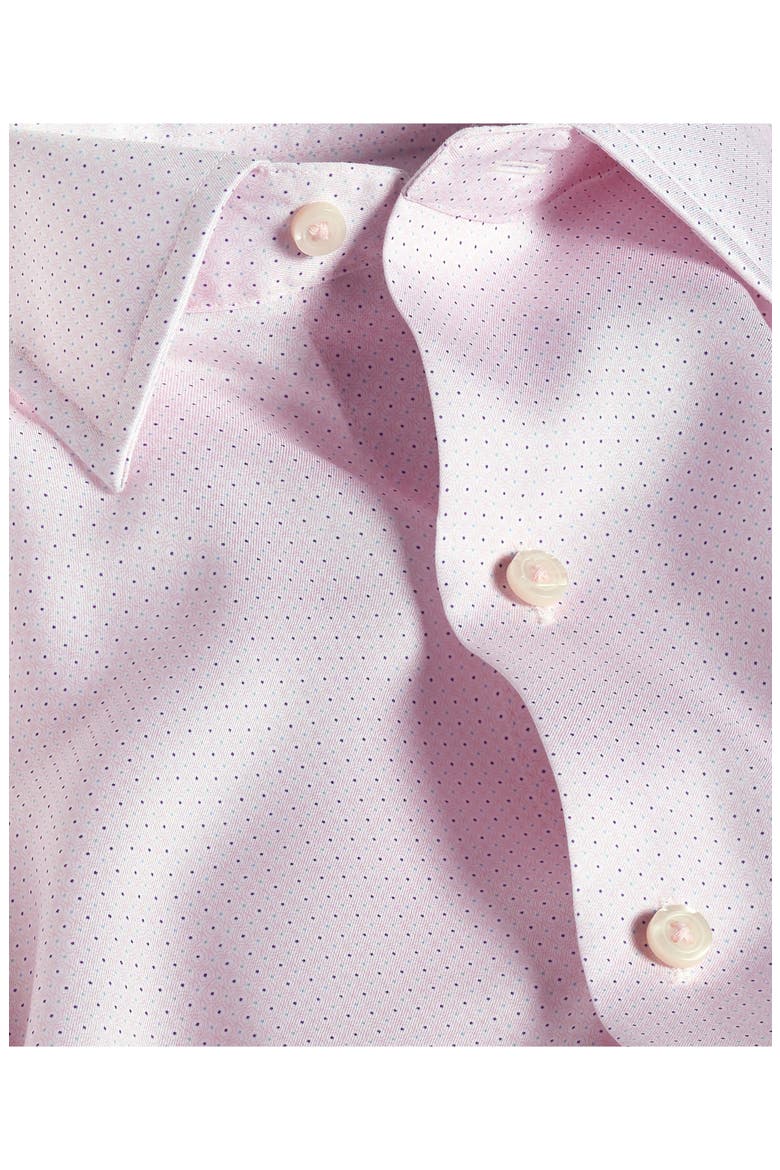 Micro Print Short Sleeve Shirt, Alternate, color, PINK/ MULTI