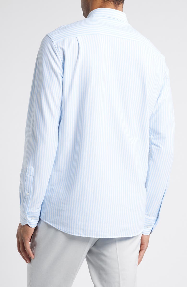 Peter Millar Crown Crafted Excursionist Flex Stripe Button-Up Shirt, Alternate, color, Blue Frost