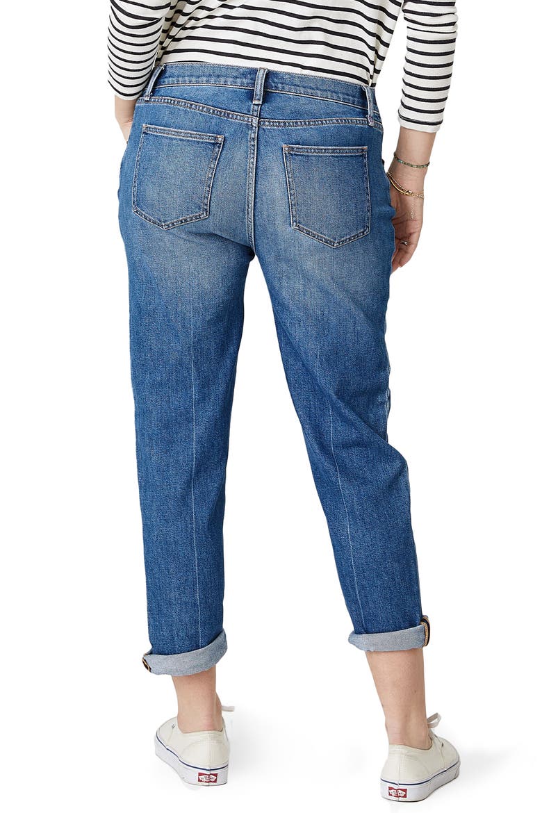 The Under the Bump Boyfriend Maternity Jeans, Alternate, color, INDIGO