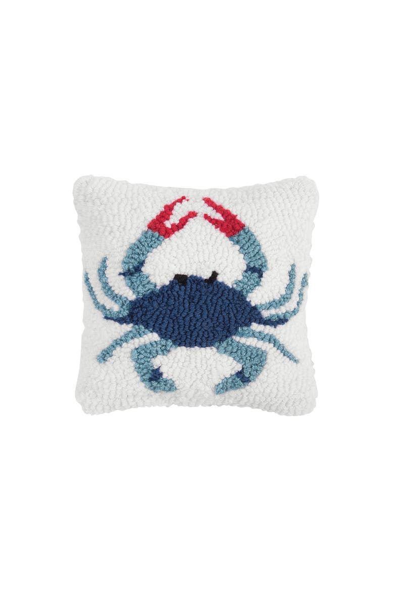 Coastal Hooked Mini Pillows, Main, color, Blue