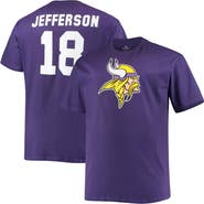 FANATICS Men's Fanatics Branded Justin Jefferson Purple Minnesota Vikings Big & Tall Player Name & Number T-Shirt