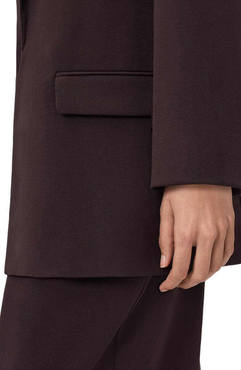 AllSaints Aleida Long Blazer, Alternate, color, Oxblood Red