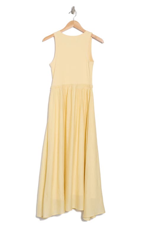 BLU PEPPER BLU PEPPER MIXED MEDIA MIDI DRESS