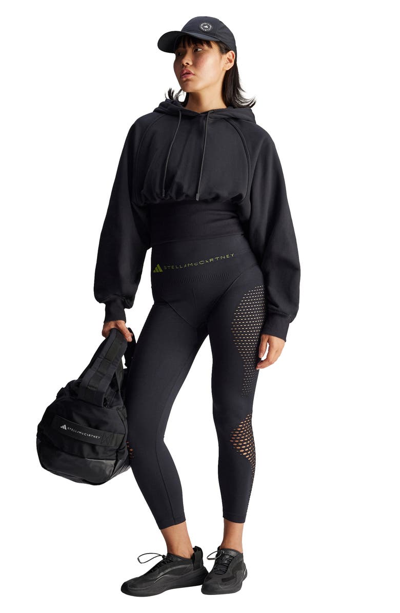 adidas by Stella McCartney ASMC Mesh Onesie Jumpsuit, Alternate, color, Black