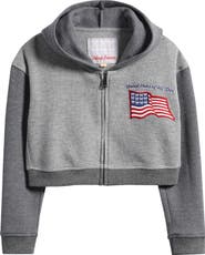 Vintage Havana Kids' Self Love Zip-Up Crop Hoodie
