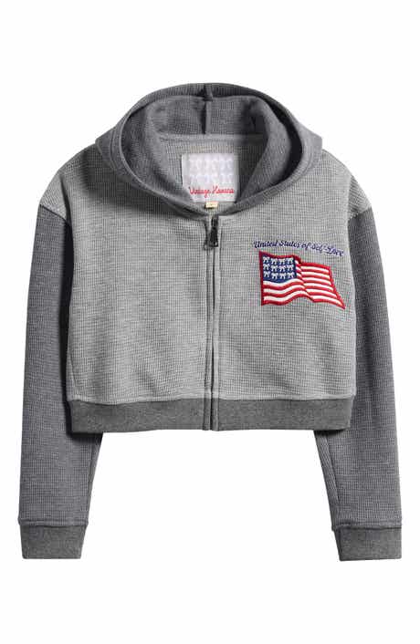 Vintage Havana Kids' Self Love Zip-Up Crop Hoodie