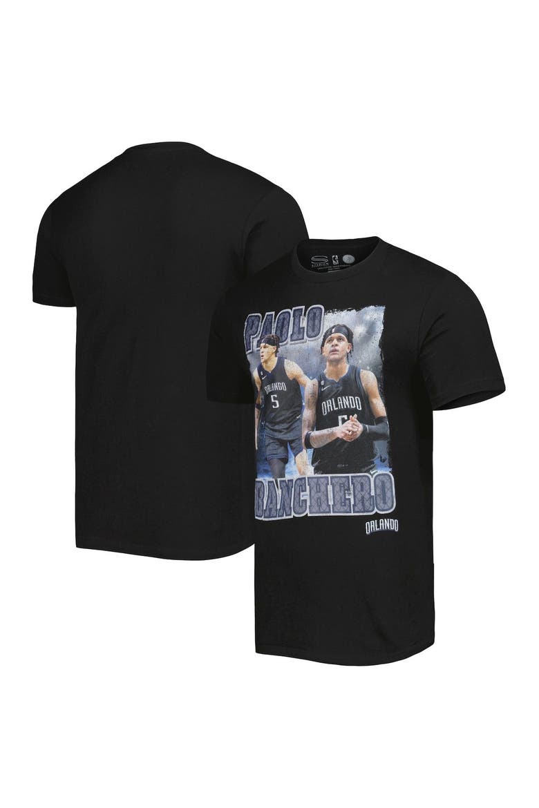 Unisex Stadium Essentials Paolo Banchero Black Orlando Magic City Edition Double Double Player T-Shirt, Alternate, color, Black