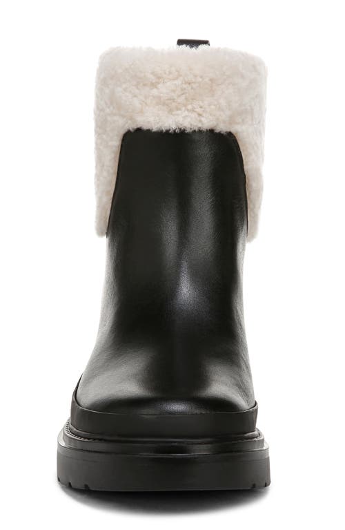 Shop Vince Percie Genuine Shearling Bootie In Black