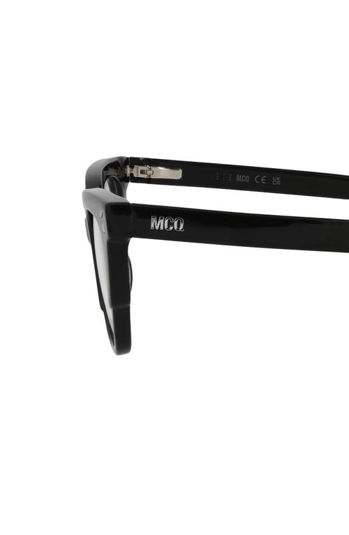 Alexander Mcqueen Mcqueen 50mm Cat Eye Optical Glasses In Black Black Transparent