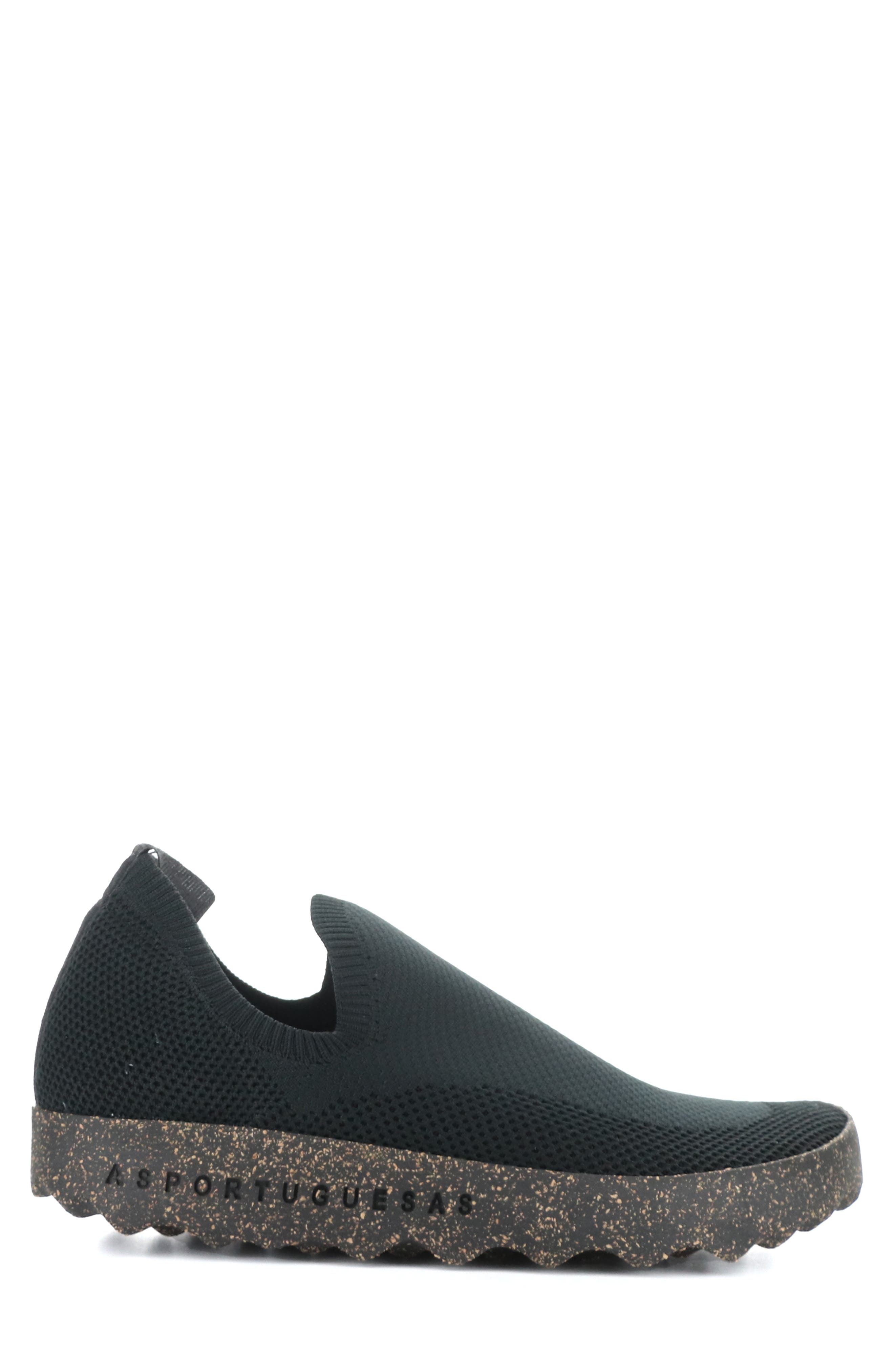 Asportuguesas by Fly London Clip Slip-On Shoe, Alternate, color, Black Recycled Knit
