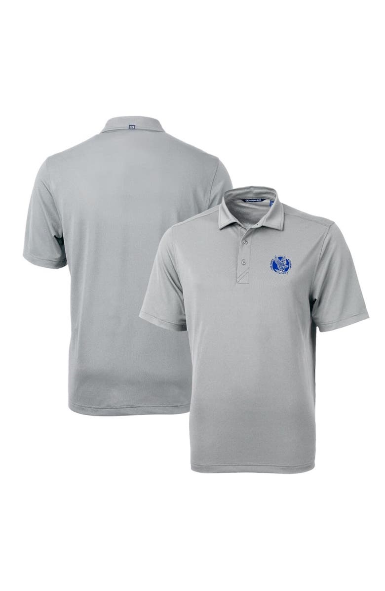 Cutter & Buck Men's Cutter & Buck Gray Air Force Falcons Team Logo Virtue Eco Pique Recycled Polo, Main, color, 