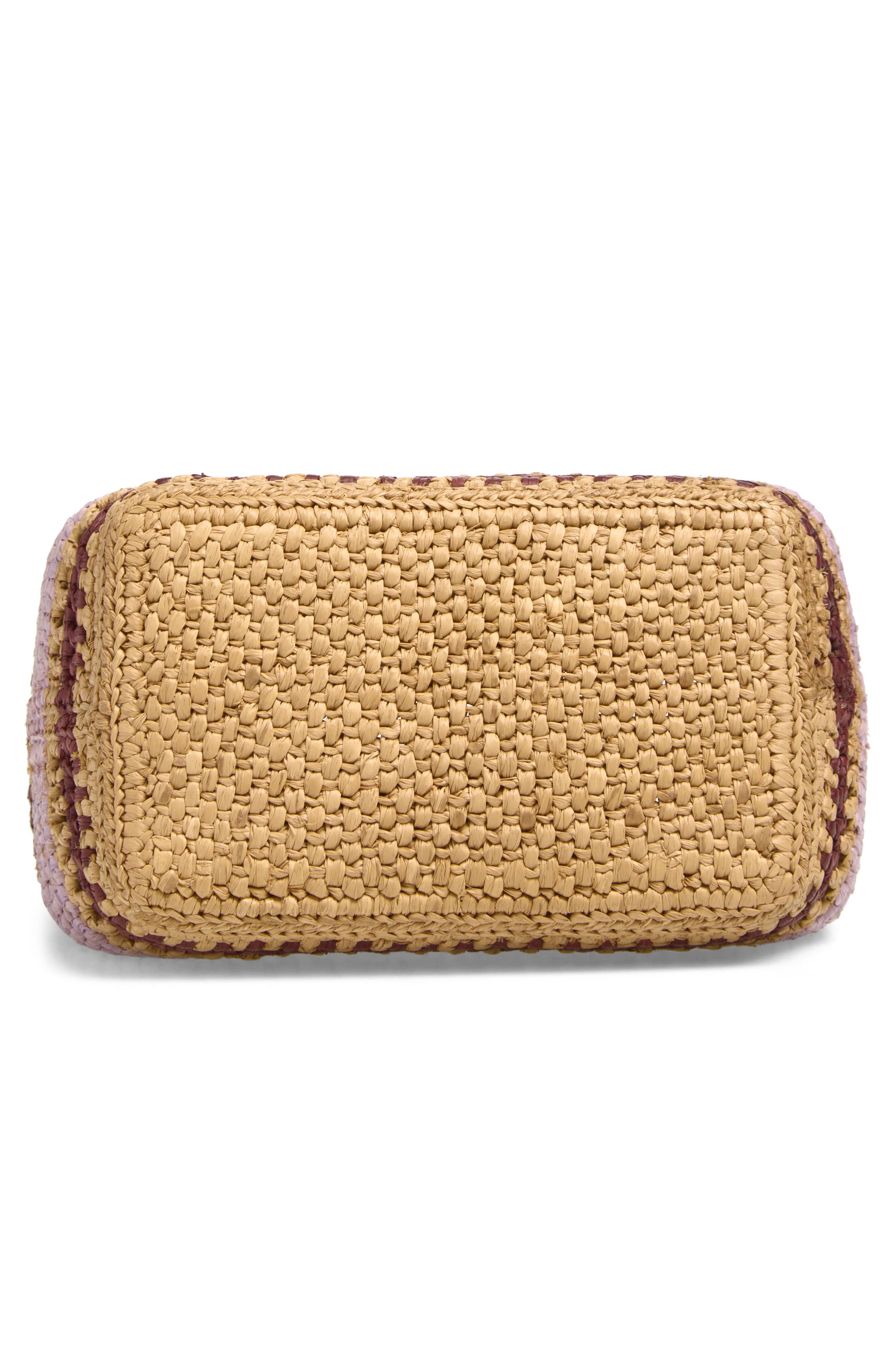 Stripe Raffia Crossbody Bag, Alternate, color, IRIS