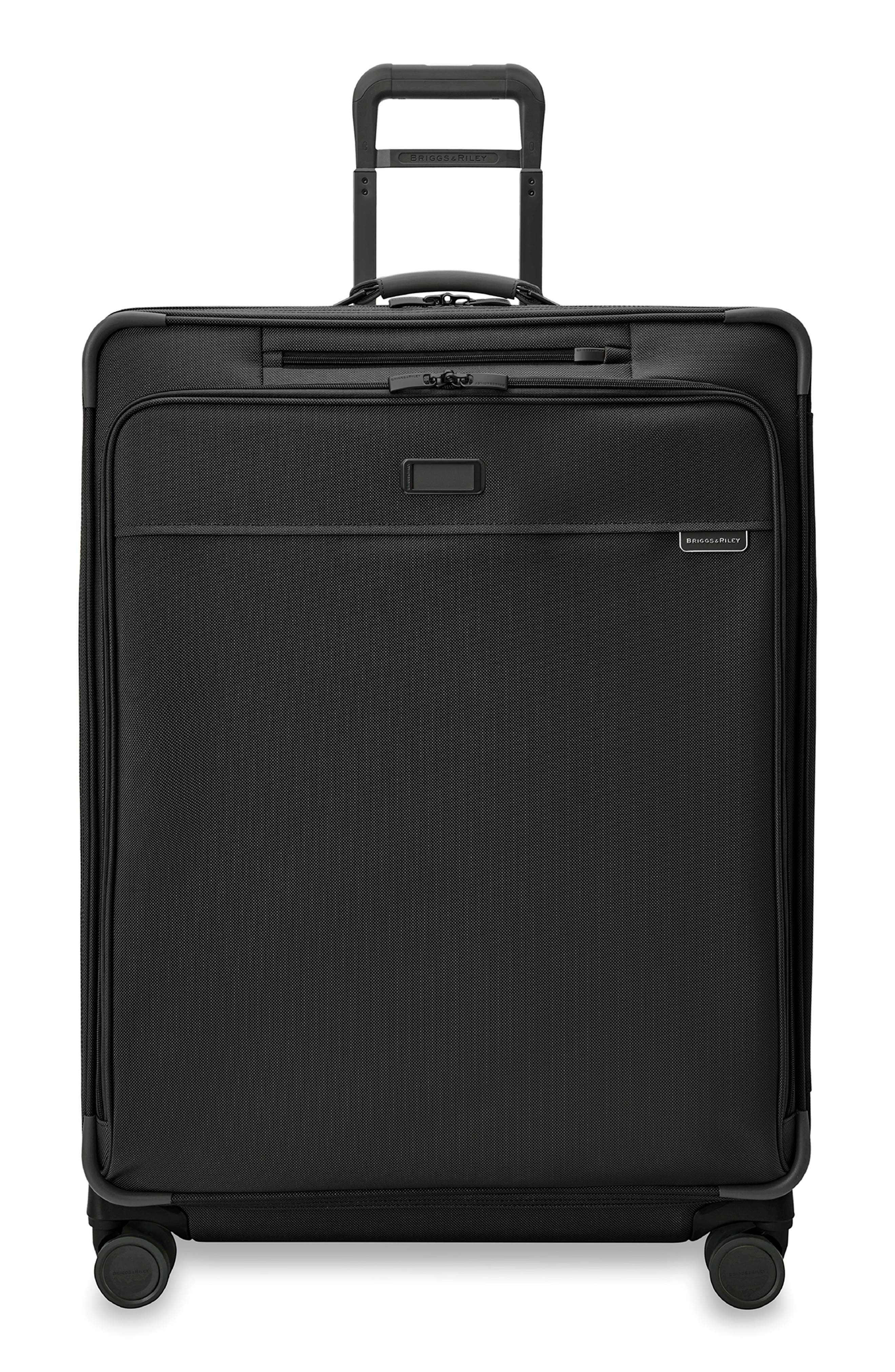 Briggs & Riley Baseline Extra Large Expandable Spinner Suitcase, Main, color, Black