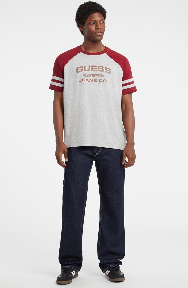 GUESS JEANS Raglan Sleeve Graphic T-Shirt, Alternate, color, 