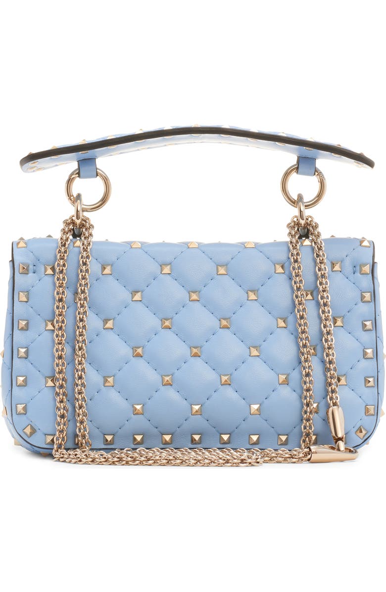 Valentino Garavani Small Rockstud Spike Leather Shoulder Bag, Alternate, color,