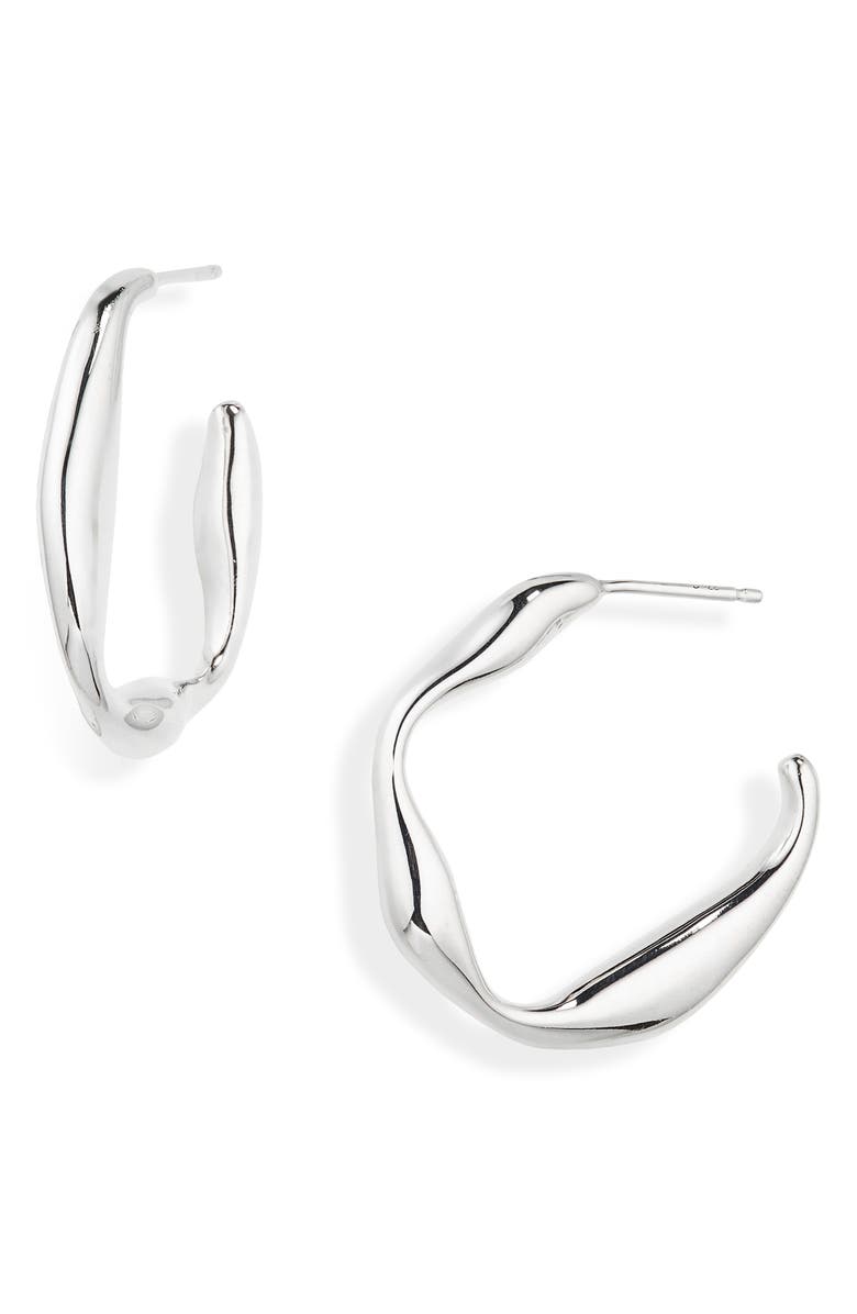 FARIS Onda Small Wavy Hoops, Main, color,