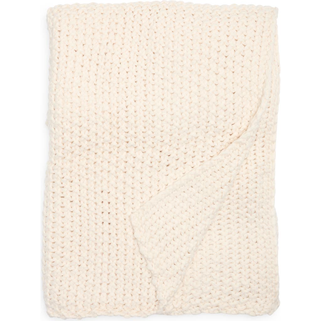 Honeydew Chunky Knit Throw Blanket In Neutral